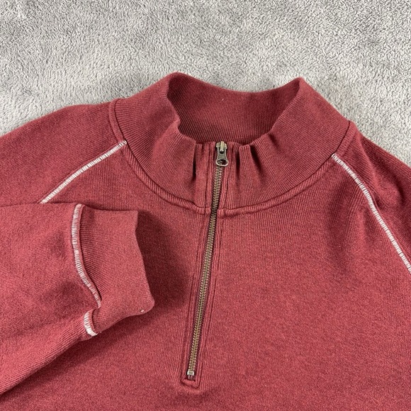 L.L. Bean Other - LL Bean Sweater‎ Mens XXL Burgundy 1/4 Zip Knit Traditional Fit Pullover